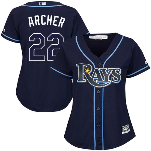 Rays #22 Chris Archer Dark Blue Alternate Women's Stitched MLB Jersey Rays #22 Chris Archer Dark Blue Alternate Women's Stitched MLB Jersey