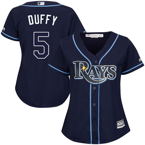 Rays #5 Matt Duffy Dark Blue Alternate Women's Stitched MLB Jersey Rays #5 Matt Duffy Dark Blue Alternate Women's Stitched MLB Jersey