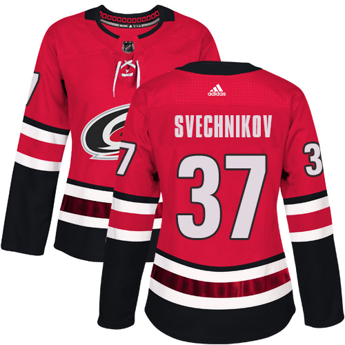 Adidas Hurricanes #37 Andrei Svechnikov Red Home Authentic Women's Stitched NHL Jersey Adidas Hurricanes #37 Andrei Svechnikov Red Home Authentic Women's Stitched NHL Jersey