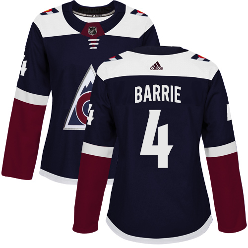Adidas Avalanche #4 Tyson Barrie Navy Alternate Authentic Women's Stitched NHL Jersey Adidas Avalanche #4 Tyson Barrie Navy Alternate Authentic Women's Stitched NHL Jersey
