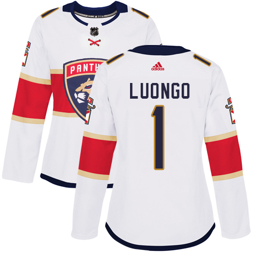 Adidas Panthers #1 Roberto Luongo White Road Authentic Women's Stitched NHL Jersey Adidas Panthers #1 Roberto Luongo White Road Authentic Women's Stitched NHL Jersey
