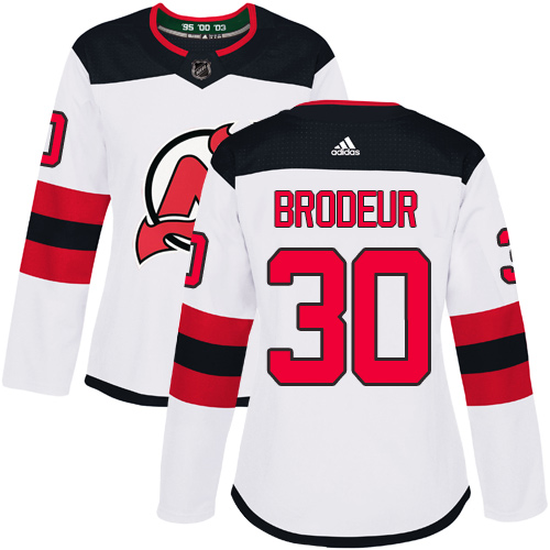 Adidas Devils #30 Martin Brodeur White Road Authentic Women's Stitched NHL Jersey Adidas Devils #30 Martin Brodeur White Road Authentic Women's Stitched NHL Jersey