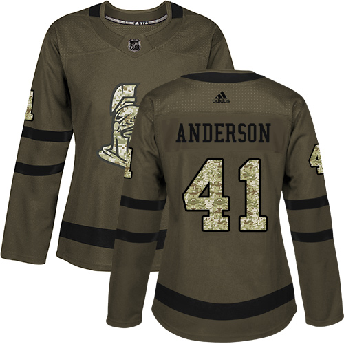 Adidas Senators #41 Craig Anderson Green Salute to Service Women's Stitched NHL Jersey Adidas Senators #41 Craig Anderson Green Salute to Service Women's Stitched NHL Jersey