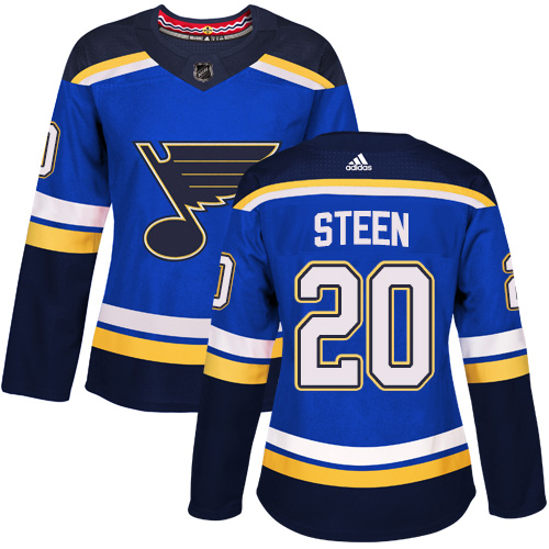 Adidas Blues #20 Alexander Steen Blue Home Authentic Women's Stitched NHL Jersey Adidas Blues #20 Alexander Steen Blue Home Authentic Women's Stitched NHL Jersey