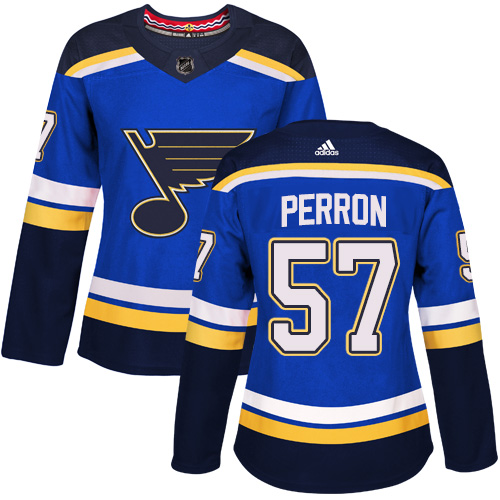 Adidas Blues #57 David Perron Blue Home Authentic Women's Stitched NHL Jersey Adidas Blues #57 David Perron Blue Home Authentic Women's Stitched NHL Jersey