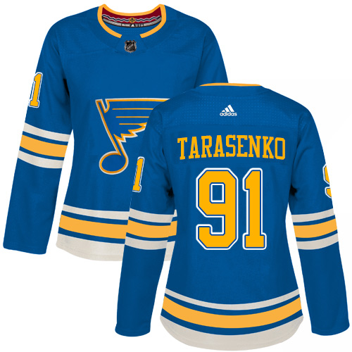 Adidas Blues #91 Vladimir Tarasenko Blue Alternate Authentic Women's Stitched NHL Jersey Adidas Blues #91 Vladimir Tarasenko Blue Alternate Authentic Women's Stitched NHL Jersey