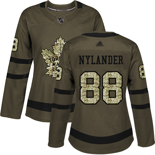 Adidas Maple Leafs #88 William Nylander Green Salute to Service Women's Stitched NHL Jersey Adidas Maple Leafs #88 William Nylander Green Salute to Service Women's Stitched NHL Jersey