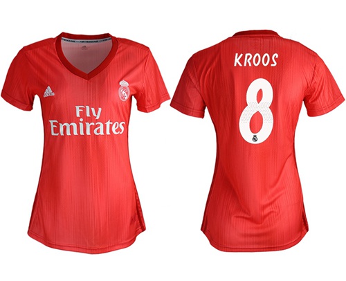 Women's Real Madrid #8 Kroos Third Soccer Club Jersey Women's Real Madrid #8 Kroos Third Soccer Club Jersey