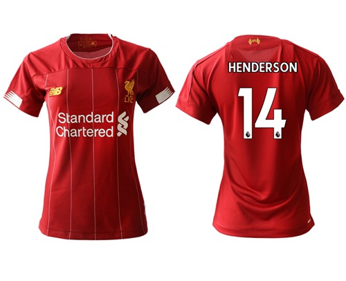 Women's Liverpool #14 Henderson Red Home Soccer Club Jersey Women's Liverpool #14 Henderson Red Home Soccer Club Jersey