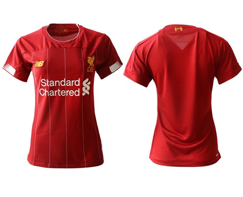 Women's Liverpool Blank Red Home Soccer Club Jersey