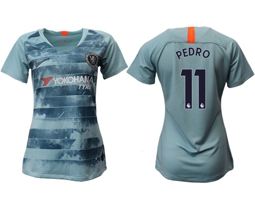 Women's Chelsea #11 Pedro Third Soccer Club Jersey Women's Chelsea #11 Pedro Third Soccer Club Jersey