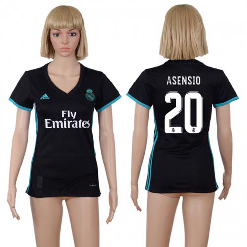 Women's Real Madrid #20 Asensio Away Soccer Club Jersey Women's Real Madrid #20 Asensio Away Soccer Club Jersey