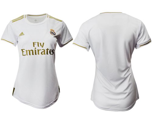 Women's Real Madrid Blank Home Soccer Club Jersey