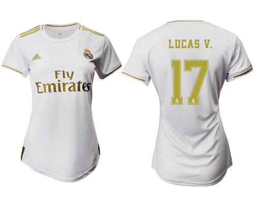 Women's Real Madrid #17 Lucas V. Home Soccer Club Jersey Women's Real Madrid #17 Lucas V. Home Soccer Club Jersey