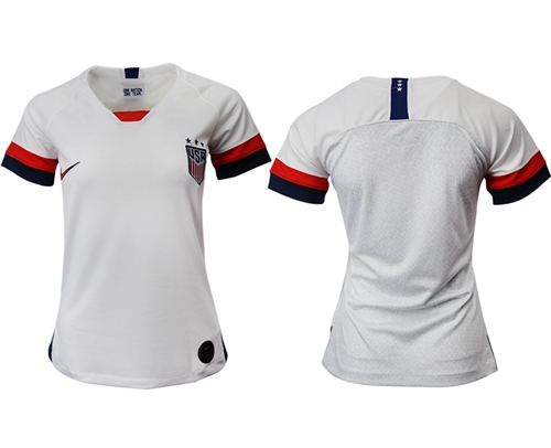 Women's USA Blank Home Soccer Country Jersey Women's USA Blank Home Soccer Country Jersey
