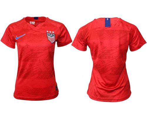 Women's USA Blank Away Soccer Country Jersey