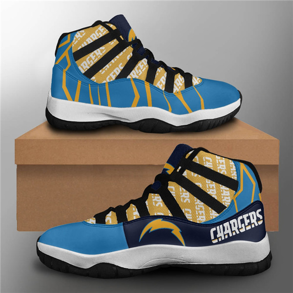 Women's Los Angeles Chargers Air Jordan 11 Sneakers 3001 Women's Los Angeles Chargers Air Jordan 11 Sneakers 3001