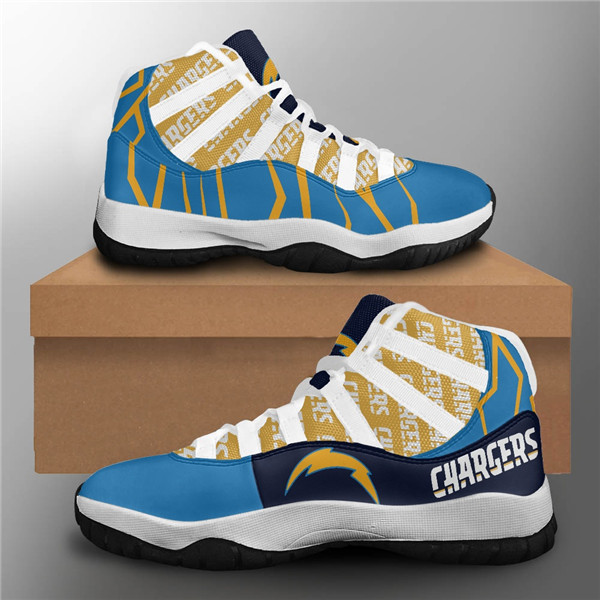 Men's Los Angeles Chargers Air Jordan 11 Sneakers 2002 Men's Los Angeles Chargers Air Jordan 11 Sneakers 2002