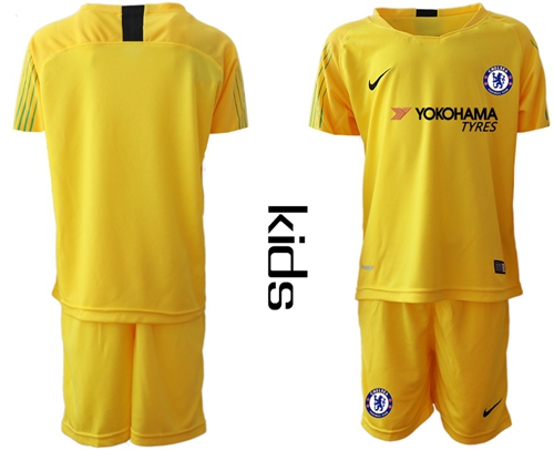 Chelsea Blank Yellow Goalkeeper Kid Soccer Club Jersey Chelsea Blank Yellow Goalkeeper Kid Soccer Club Jersey