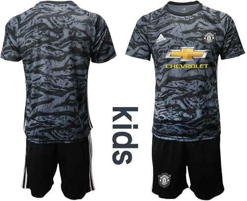 Manchester United Blank Black Goalkeeper Kid Soccer Club Jersey Manchester United Blank Black Goalkeeper Kid Soccer Club Jersey