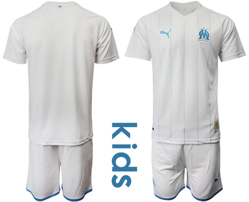 Marseille Blank Home Kid Soccer Club Jersey Marseille Blank Home Kid Soccer Club Jersey