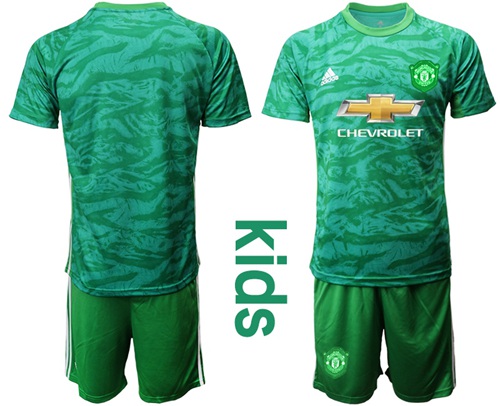 Manchester United Blank Green Goalkeeper Kid Soccer Club Jersey Manchester United Blank Green Goalkeeper Kid Soccer Club Jersey