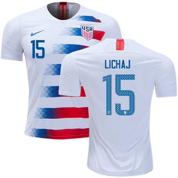 USA #15 Lichaj Home Kid Soccer Country Jersey USA #15 Lichaj Home Kid Soccer Country Jersey
