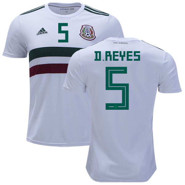 Mexico #5 D.Reyes Away Kid Soccer Country Jersey Mexico #5 D.Reyes Away Kid Soccer Country Jersey