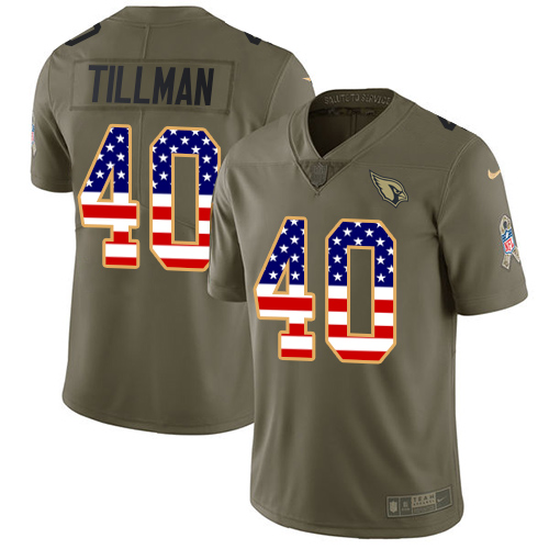 Nike Cardinals #40 Pat Tillman Olive/USA Flag Youth Stitched NFL Limited 2017 Salute to Service Jersey Nike Cardinals #40 Pat Tillman Olive/USA Flag Youth Stitched NFL Limited 2017 Salute to Service Jersey