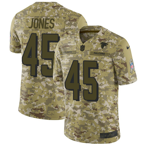 Nike Falcons #45 Deion Jones Camo Youth Stitched NFL Limited 2018 Salute to Service Jersey Nike Falcons #45 Deion Jones Camo Youth Stitched NFL Limited 2018 Salute to Service Jersey
