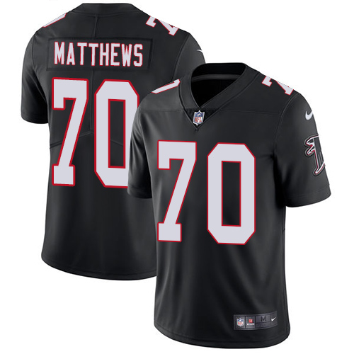 Nike Falcons #70 Jake Matthews Black Alternate Youth Stitched NFL Vapor Untouchable Limited Jersey Nike Falcons #70 Jake Matthews Black Alternate Youth Stitched NFL Vapor Untouchable Limited Jersey