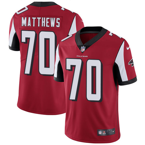Nike Falcons #70 Jake Matthews Red Team Color Youth Stitched NFL Vapor Untouchable Limited Jersey Nike Falcons #70 Jake Matthews Red Team Color Youth Stitched NFL Vapor Untouchable Limited Jersey