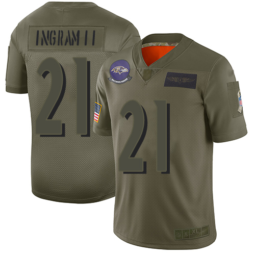 Nike Ravens #21 Mark Ingram II Camo Youth Stitched NFL Limited 2019 Salute to Service Jersey Nike Ravens #21 Mark Ingram II Camo Youth Stitched NFL Limited 2019 Salute to Service Jersey