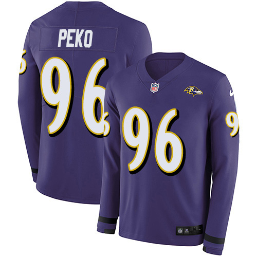 Nike Ravens #96 Domata Peko Sr Purple Team Color Youth Stitched NFL Limited Therma Long Sleeve Jersey Nike Ravens #96 Domata Peko Sr Purple Team Color Youth Stitched NFL Limited Therma Long Sleeve Jersey