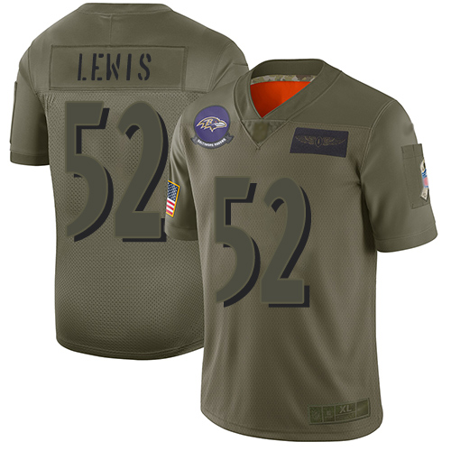 Nike Ravens #52 Ray Lewis Camo Youth Stitched NFL Limited 2019 Salute to Service Jersey Nike Ravens #52 Ray Lewis Camo Youth Stitched NFL Limited 2019 Salute to Service Jersey