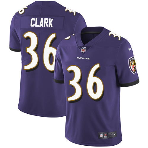 Nike Ravens #36 Chuck Clark Purple Team Color Youth Stitched NFL Vapor Untouchable Limited Jersey Nike Ravens #36 Chuck Clark Purple Team Color Youth Stitched NFL Vapor Untouchable Limited Jersey
