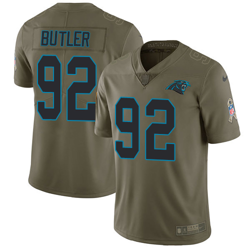 Nike Panthers #92 Vernon Butler Olive Youth Stitched NFL Limited 2017 Salute to Service Jersey Nike Panthers #92 Vernon Butler Olive Youth Stitched NFL Limited 2017 Salute to Service Jersey