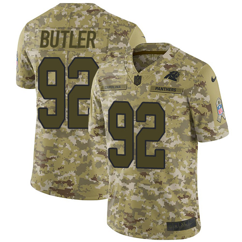 Nike Panthers #92 Vernon Butler Camo Youth Stitched NFL Limited 2018 Salute to Service Jersey Nike Panthers #92 Vernon Butler Camo Youth Stitched NFL Limited 2018 Salute to Service Jersey