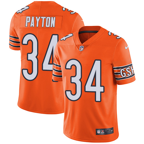 Nike Bears #34 Walter Payton Orange Youth Stitched NFL Limited Rush Jersey Nike Bears #34 Walter Payton Orange Youth Stitched NFL Limited Rush Jersey