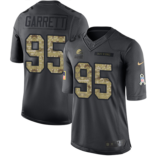 Nike Browns #95 Myles Garrett Black Youth Stitched NFL Limited 2016 Salute to Service Jersey Nike Browns #95 Myles Garrett Black Youth Stitched NFL Limited 2016 Salute to Service Jersey