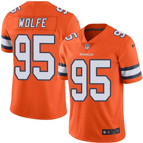 Nike Broncos #95 Derek Wolfe Orange Youth Stitched NFL Limited Rush Jersey Nike Broncos #95 Derek Wolfe Orange Youth Stitched NFL Limited Rush Jersey