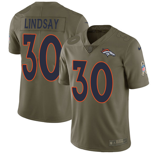 Nike Broncos #30 Phillip Lindsay Olive Youth Stitched NFL Limited 2017 Salute to Service Jersey Nike Broncos #30 Phillip Lindsay Olive Youth Stitched NFL Limited 2017 Salute to Service Jersey