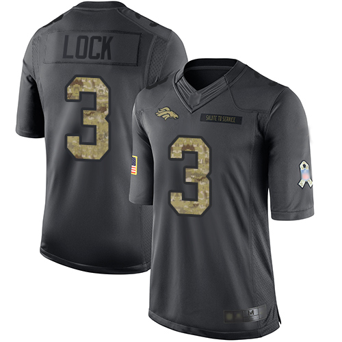 Nike Broncos #3 Drew Lock Black Youth Stitched NFL Limited 2016 Salute to Service Jersey Nike Broncos #3 Drew Lock Black Youth Stitched NFL Limited 2016 Salute to Service Jersey