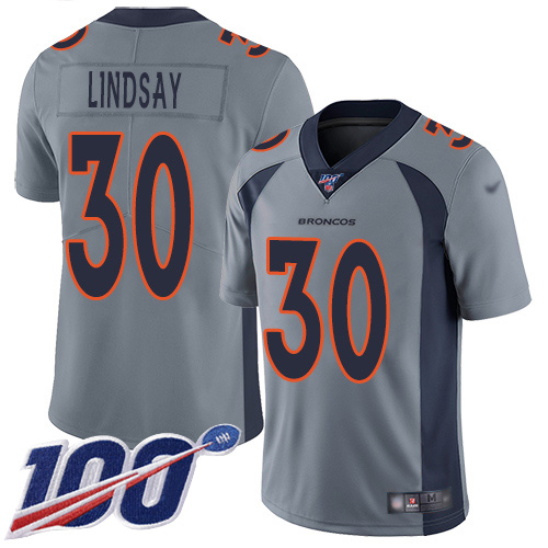 Nike Broncos #30 Phillip Lindsay Gray Youth Stitched NFL Limited Inverted Legend 100th Season Jersey Nike Broncos #30 Phillip Lindsay Gray Youth Stitched NFL Limited Inverted Legend 100th Season Jersey