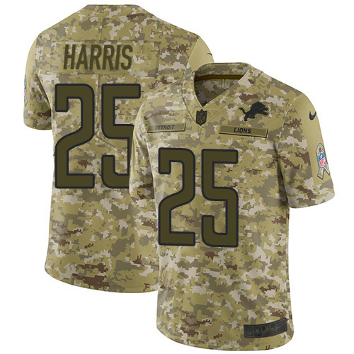 Nike Lions #25 Will Harris Camo Youth Stitched NFL Limited 2018 Salute to Service Jersey Nike Lions #25 Will Harris Camo Youth Stitched NFL Limited 2018 Salute to Service Jersey