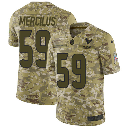 Nike Texans #59 Whitney Mercilus Camo Youth Stitched NFL Limited 2018 Salute to Service Jersey Nike Texans #59 Whitney Mercilus Camo Youth Stitched NFL Limited 2018 Salute to Service Jersey