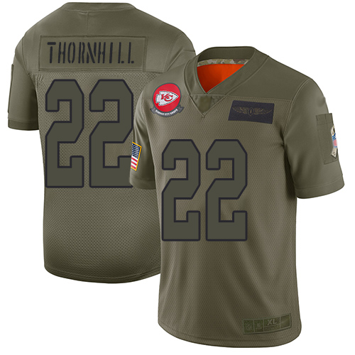 Nike Chiefs #22 Juan Thornhill Camo Youth Stitched NFL Limited 2019 Salute to Service Jersey Nike Chiefs #22 Juan Thornhill Camo Youth Stitched NFL Limited 2019 Salute to Service Jersey