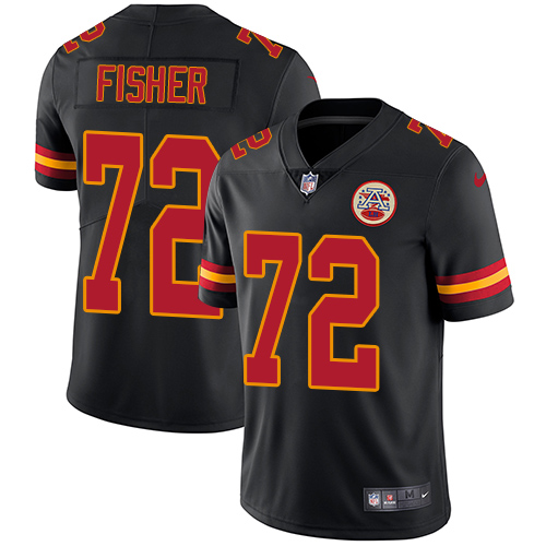 Nike Chiefs #72 Eric Fisher Black Youth Stitched NFL Limited Rush Jersey Nike Chiefs #72 Eric Fisher Black Youth Stitched NFL Limited Rush Jersey