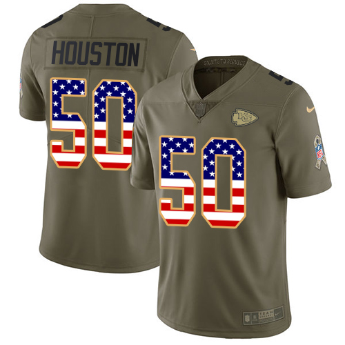 Nike Chiefs #50 Justin Houston Olive/USA Flag Youth Stitched NFL Limited 2017 Salute to Service Jersey Nike Chiefs #50 Justin Houston Olive/USA Flag Youth Stitched NFL Limited 2017 Salute to Service Jersey