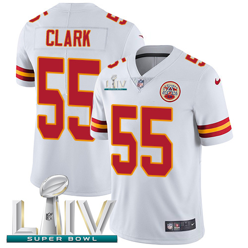 Nike Chiefs #55 Frank Clark White Super Bowl LIV 2020 Youth Stitched NFL Vapor Untouchable Limited Jersey Nike Chiefs #55 Frank Clark White Super Bowl LIV 2020 Youth Stitched NFL Vapor Untouchable Limited Jersey